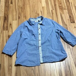 Duck Head Blue Button Down Women's Shirt
